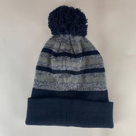 St Mays Gaels NCAA Navy Blue Gray Logofit Knit Pom Beanie Cap - Picture 2 of 3